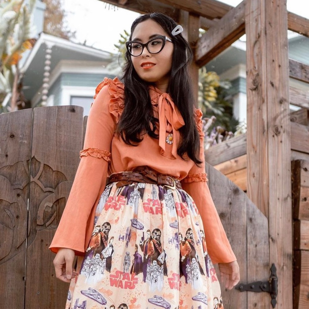 Sister Jane Daisy Ruffle Tangerine Blouse